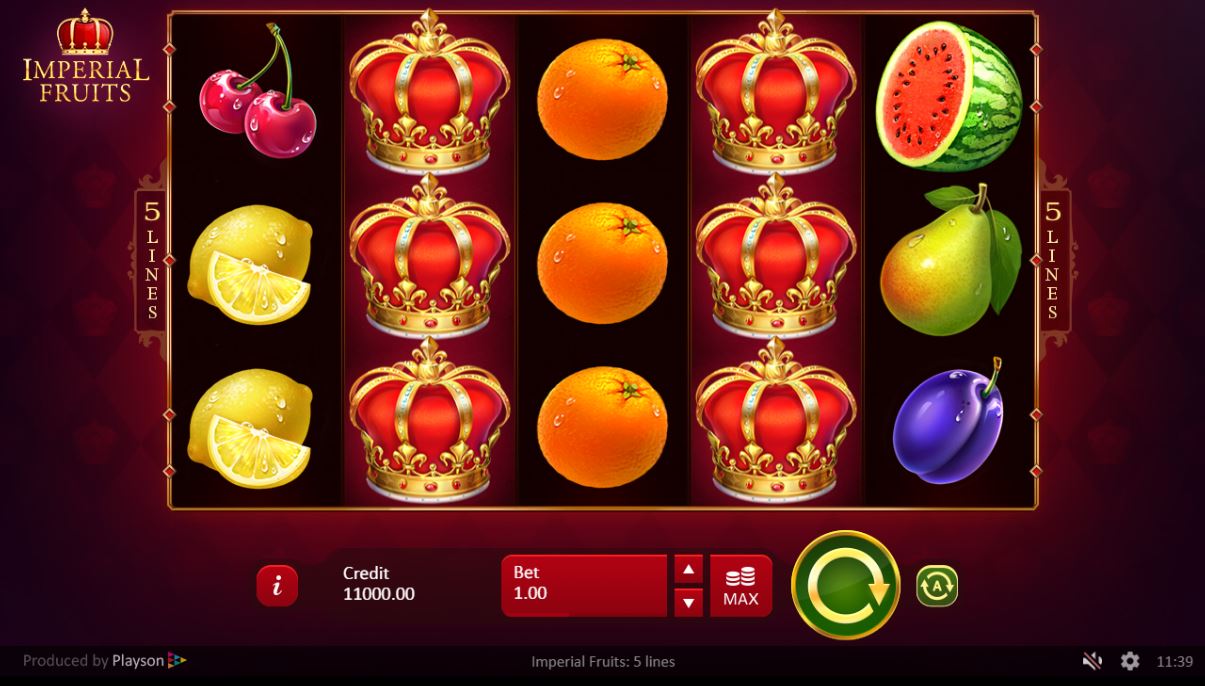 Imperial Fruits Slot Game Main Screen